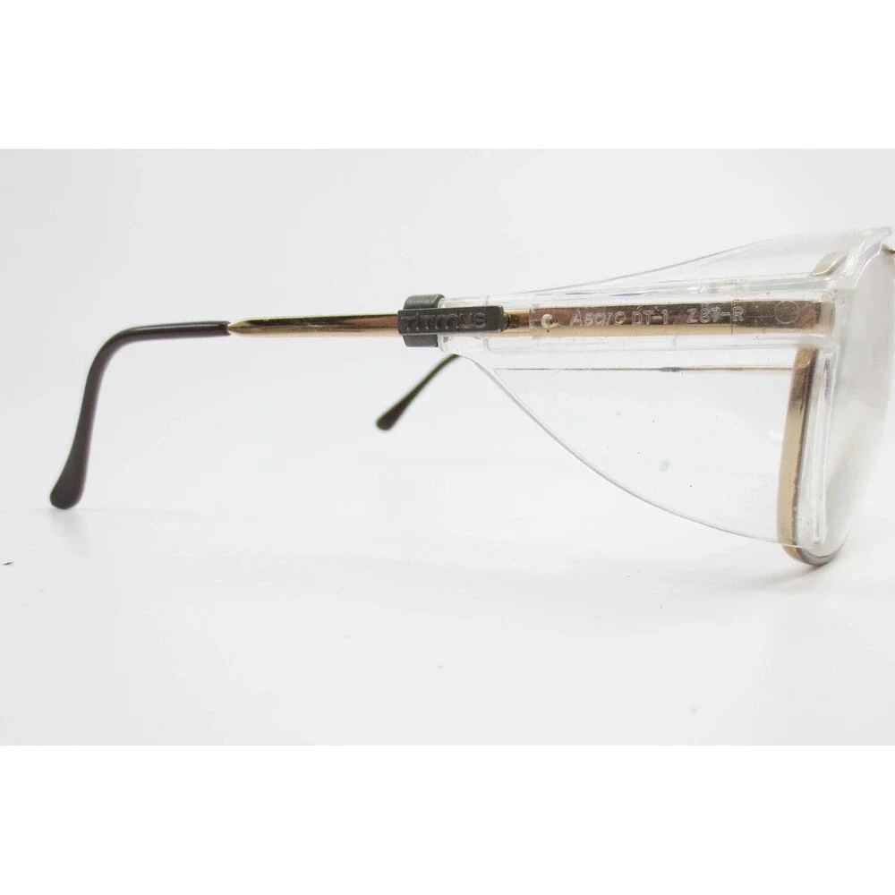 AOSafety DT-1 Vintage Aviator Safety Glasses Gold Tortoise Z87-2 145mm 36121